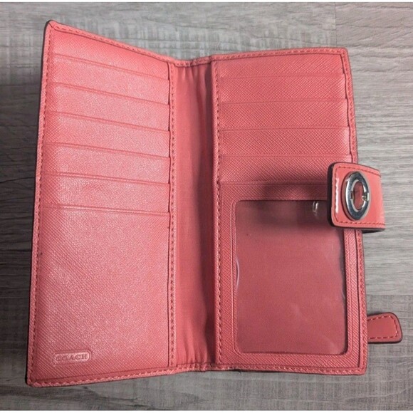 Coach Park Signature C Multi Case Turn Lock Wallet Tearose Khaki - Picture 4 of 12